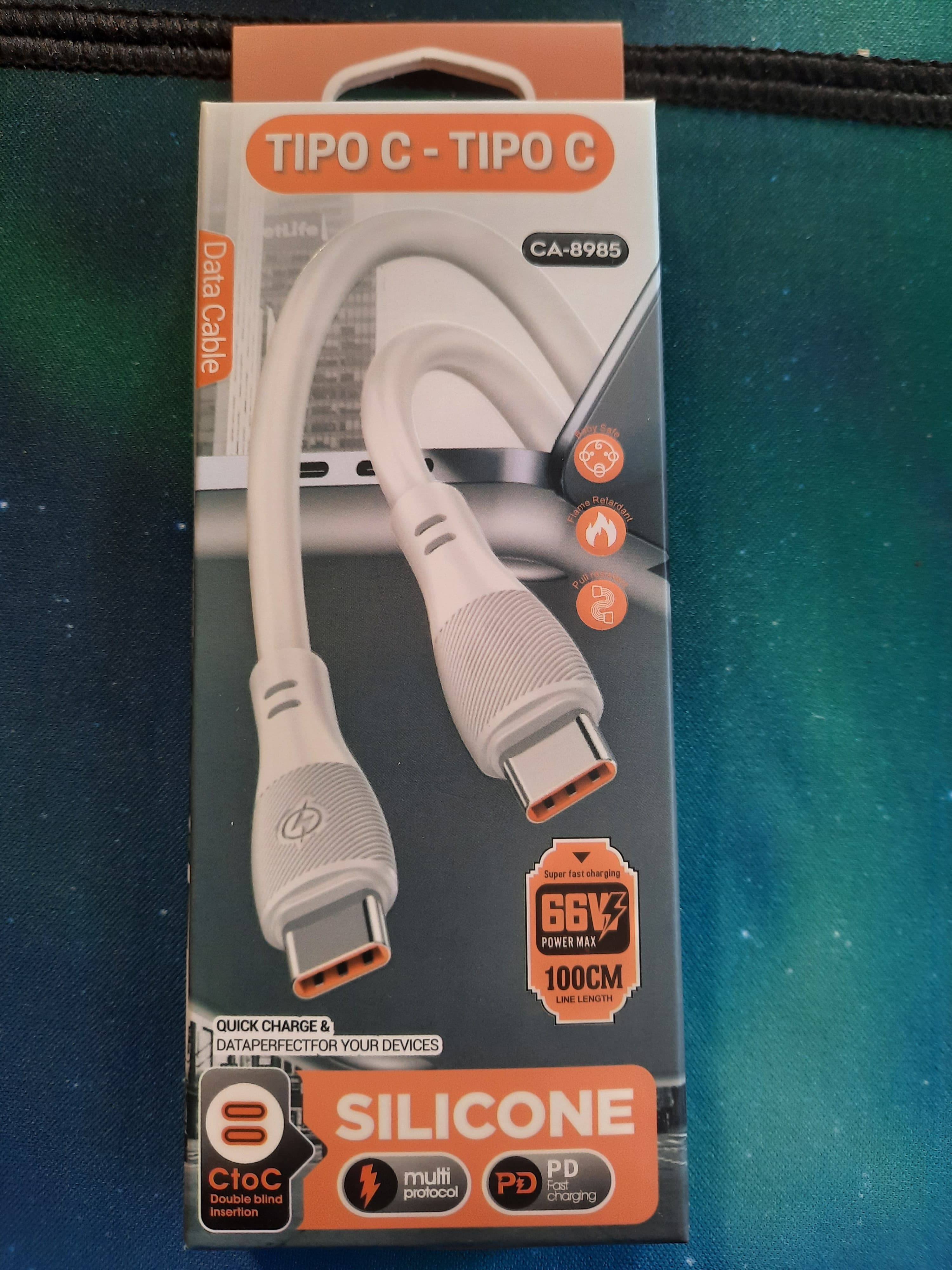 Cable tipo C a tipo C 66w